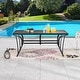 preview thumbnail 2 of 4, Patio Festival 63" Outdoor Metal Dining Table