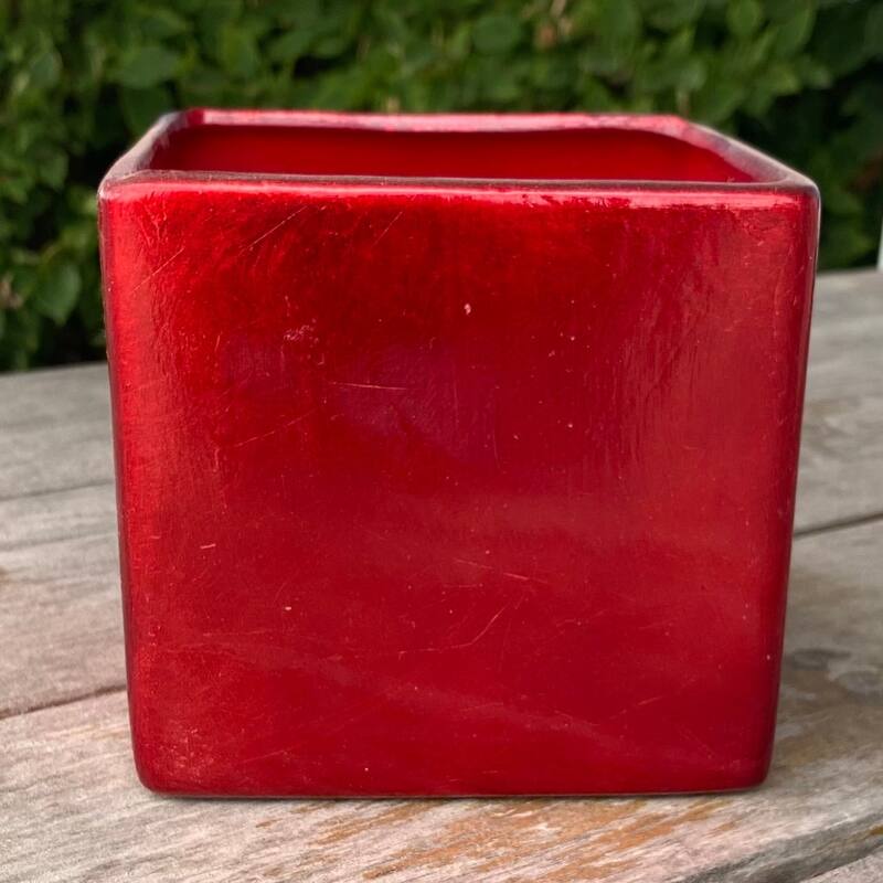 Red Foil Finish Painted Planter