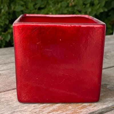 Red Foil Finish Painted Planter