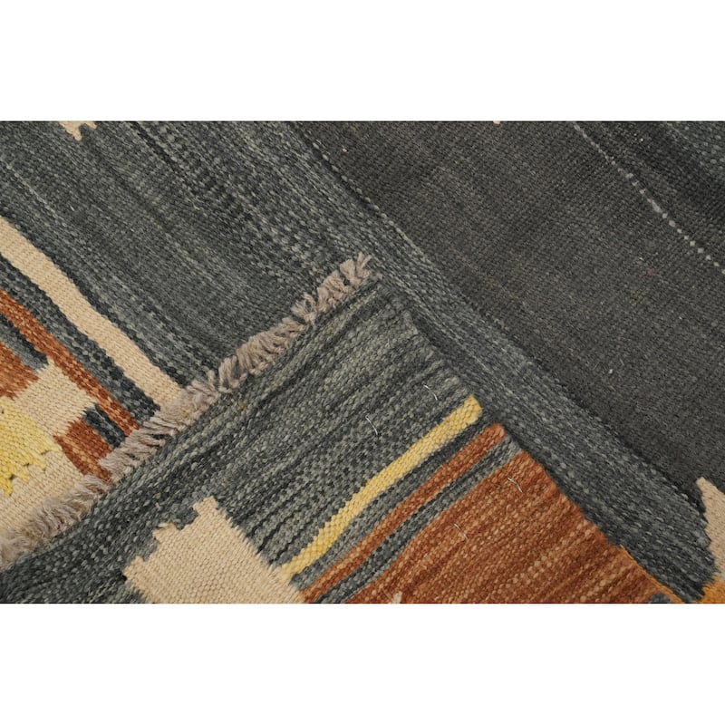 Hand Woven Southwestern Wool Multi-Colored Geometric Area Rug - 6' 6'' X 5' 0''