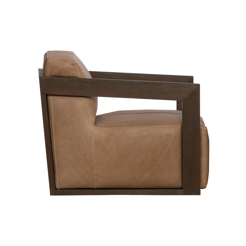 Classic Home Joseph Swivel Leather Accent Chair