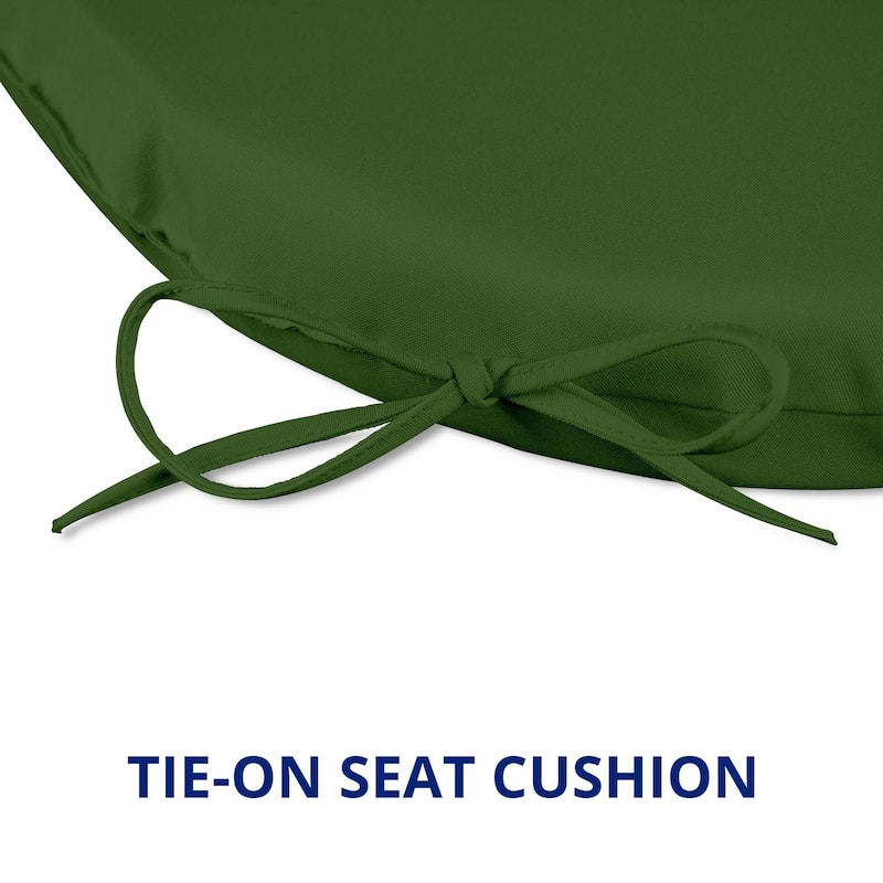 Set of 4 Waterproof Outdoor Chair Cushions with Ties for Patio Furniture