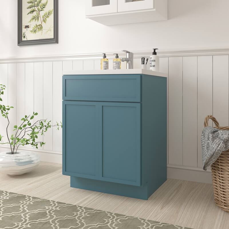Vanity Art 24" Freestanding Single Base Storage Cabinet with Soft Close Doors