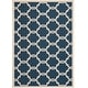 preview thumbnail 100 of 104, SAFAVIEH Courtyard Charleen Indoor/ Outdoor Waterproof Patio Backyard Rug 6'7" x 9'6" - Navy/Beige