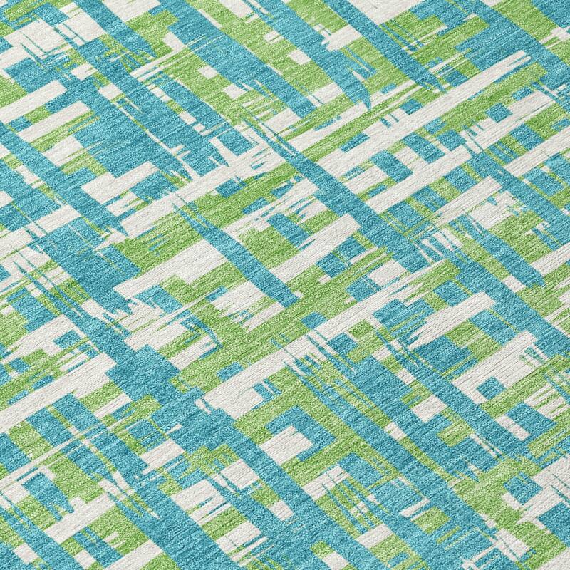 HomeRoots Abstract Transitional Rectangle Outdoor Rug