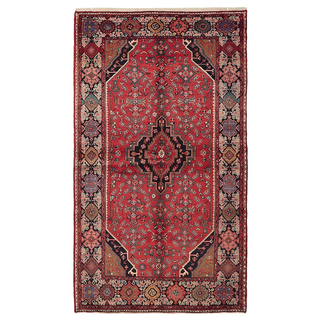ECARPETGALLERY Hand-knotted Andelz Red Wool Rug - 5'3 x 9'2