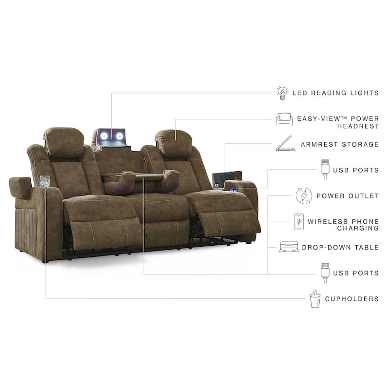 Signature Design by Ashley Wolfridge Brown 3-Piece Upholstery Package - 86"W x 42"D x 42"H