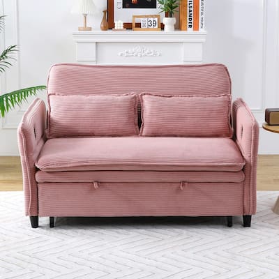 Striped Fabric Multifunctional Sofa Bed