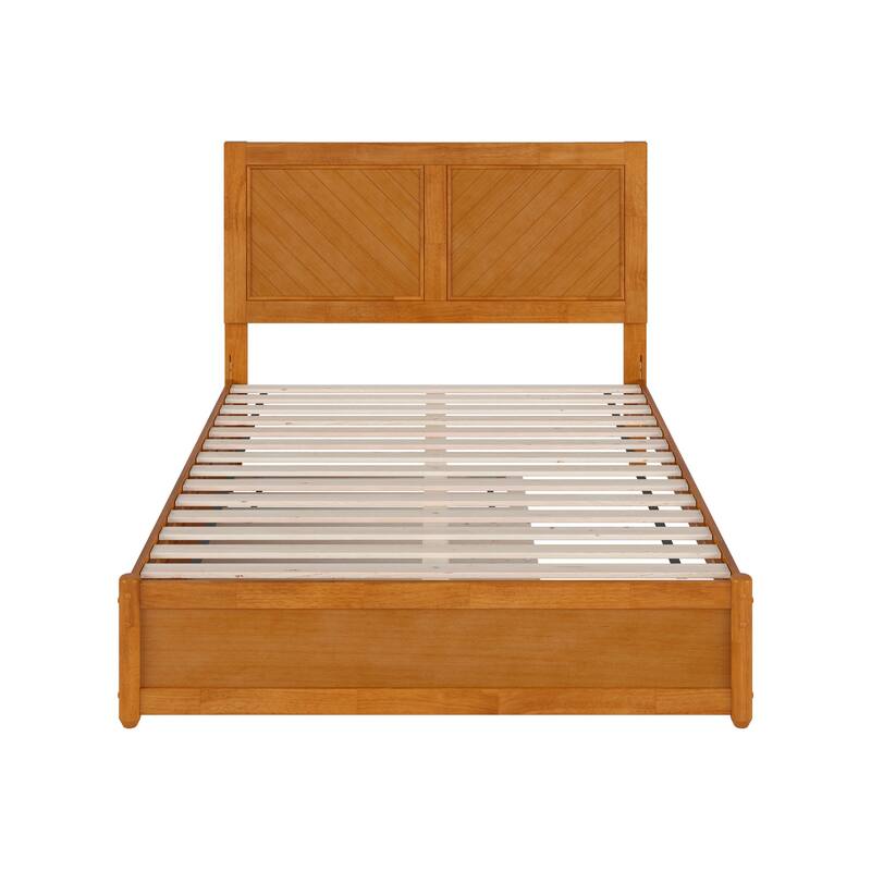 Clayton Platform Bed with Panel Footboard and Twin Trundle