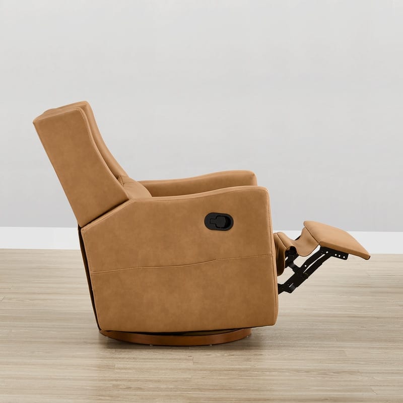Spruce & Spring Lincoln Manual Swivel Glider Recliner with Lumbar Pillow