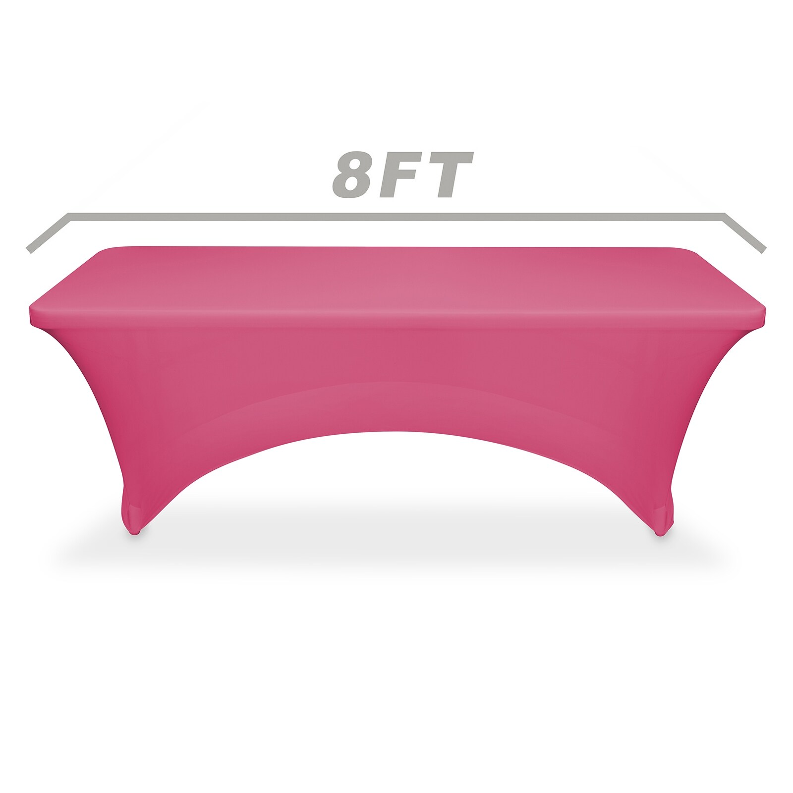 Shop 8 Foot Spandex Tablecloth For Rectangular Table Fuchsia By