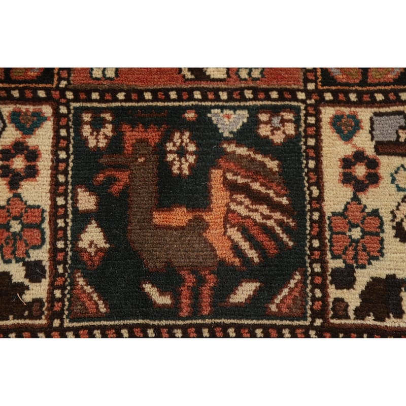 Garden Design Bakhtiari Persian Vintage Area Rug Handmade Wool Carpet - 5'0"x 9'0"
