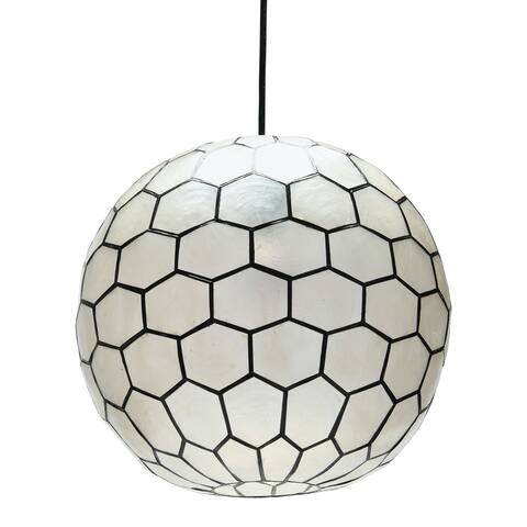 Capiz Honeycomb Ceiling Light