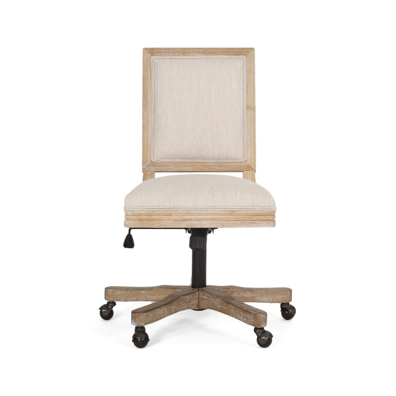 Sandine Upholstered Swivel Office Chair by Christopher Knight Home