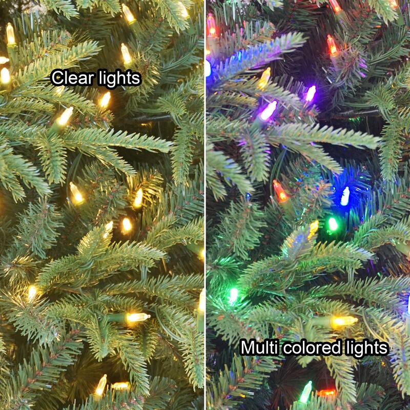 Puleo International 6.5' Pre-Lit Artificial Fraser Fir Tree with 800 Dual-Color LED Lights