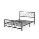 preview thumbnail 20 of 18, Francoise Modern Iron King Bed by Christopher Knight Home Flat Black