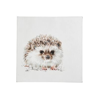 Forest Friends VII (Hedgehog) (30 x 30) Canvas Art Print