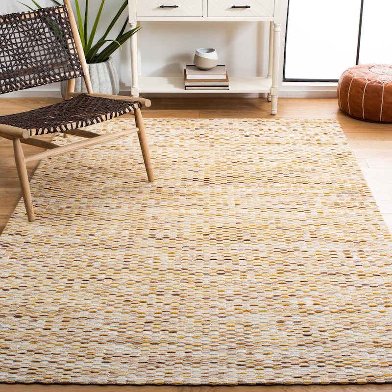 SAFAVIEH Marbella Imcke Wool Rug - 4' x 6' - Yellow/Ivory