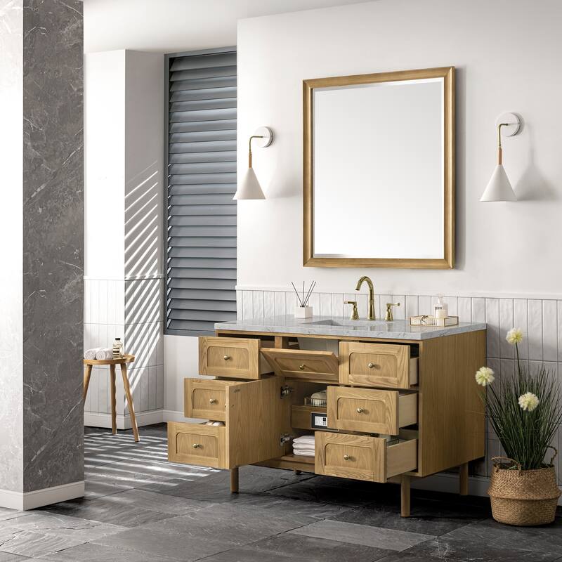 James Martin Vanities Laurent 48" Single Vanity, Light Natural Oak