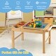 preview thumbnail 15 of 18, Costway Kids Multi Activity Play Table Wooden Building Block Desk w/ - See Details