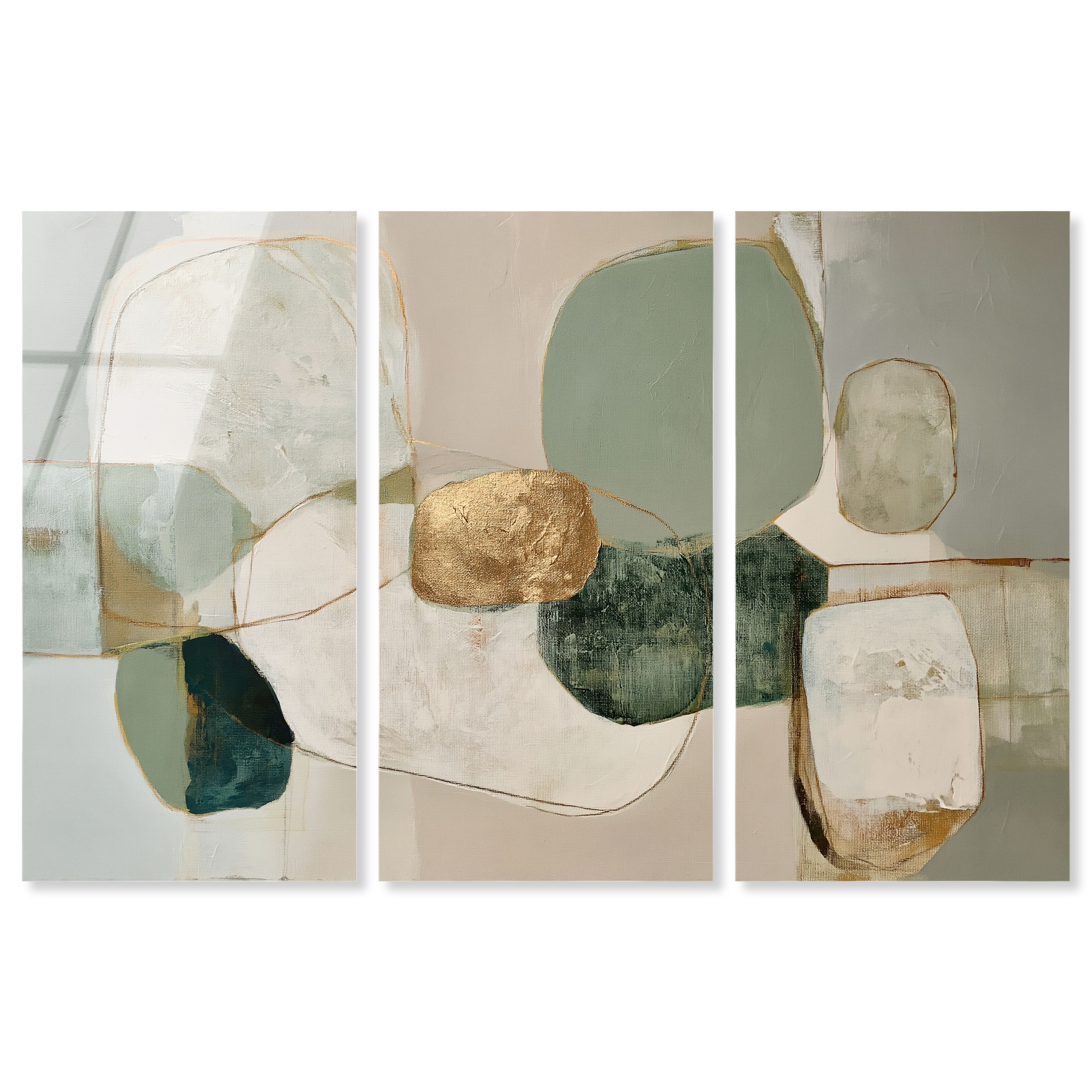 Soft Shimmer I Boho Wall Decor Set Acrylic Print by Art Remedy