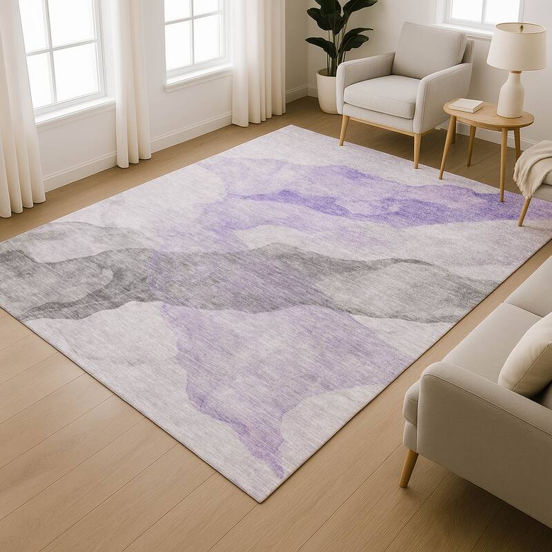 Premium Washable Super Soft Contemporary Fizal Mayfield Rug