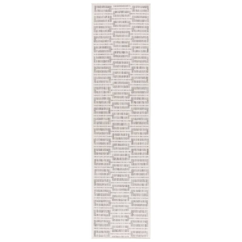 SAFAVIEH Beach House Asta Transitional Rug - 2' x 8' Runner - Grey/Ivory