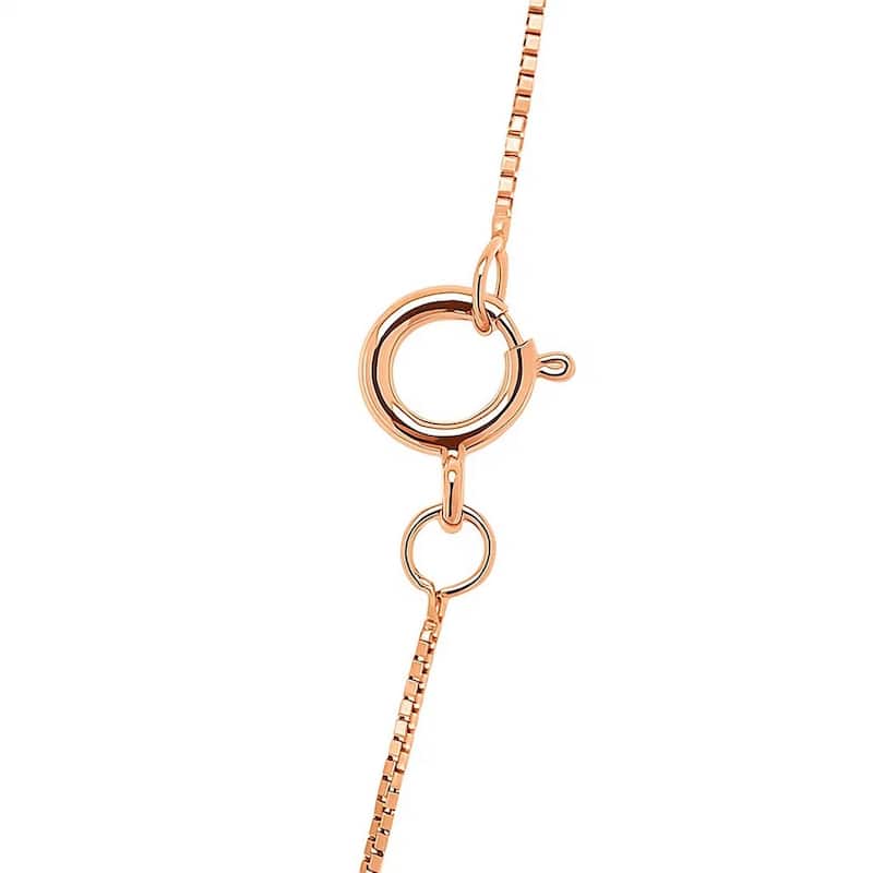 MayaMila 14k Rose Gold Classic Box Chain 0.45mm