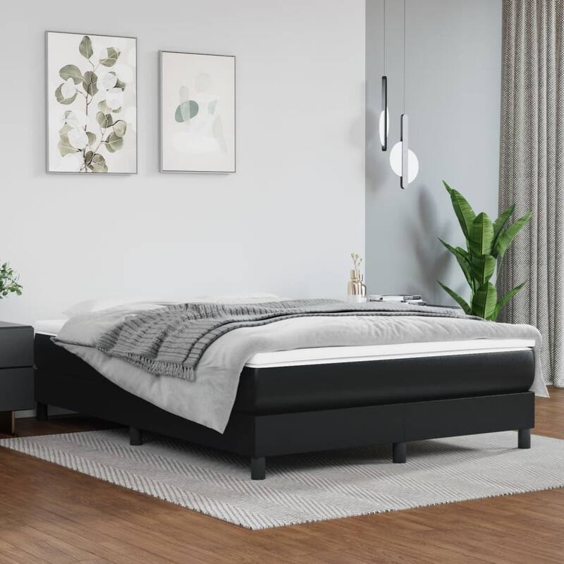 vidaXL Spring Mattress Bed-in-a-Box Single Bed Foam Mattress Medium Hardness - White and black - Full