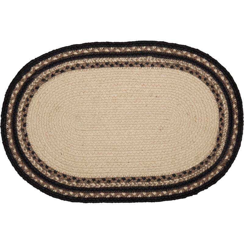 Set of 6 Sawyer Mill Charcoal Poultry Jute Placemats (12 x 18 in.) - Placemat 12x18