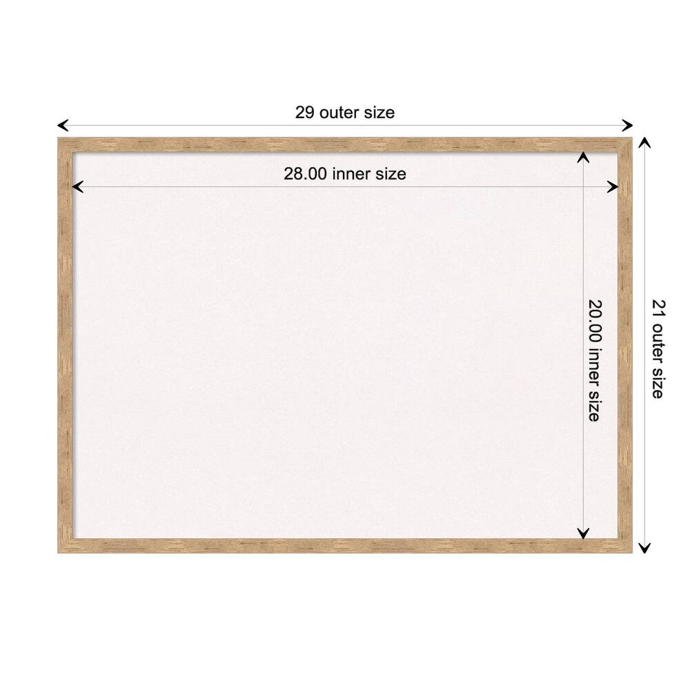 Imprint Wood Framed White Corkboard Bulletin Board
