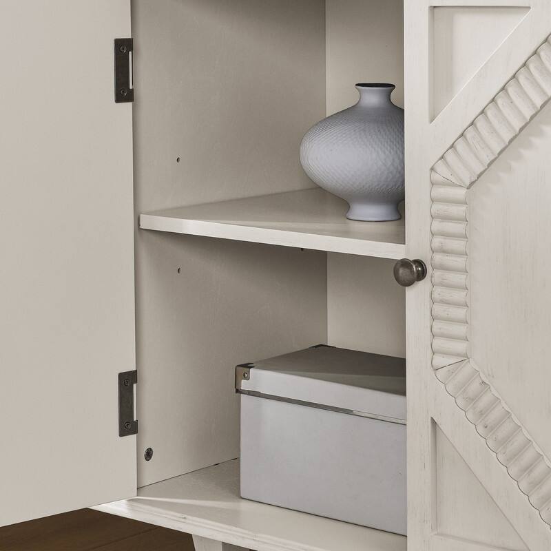 Mid Century Modern Sideboard Buffet Cabinet with Solid Wood Legs for Storage and Display