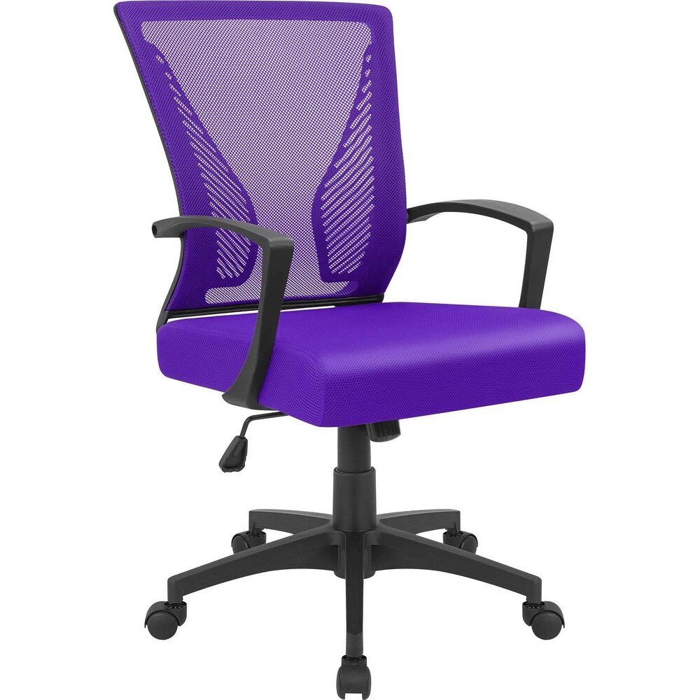 Purple leather best sale office chair