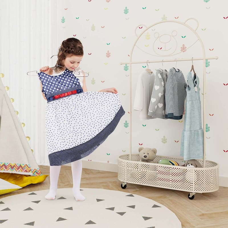 Costway Kid Clothes Rack with 3 Adjustable Heights Home Freestanding - See Details