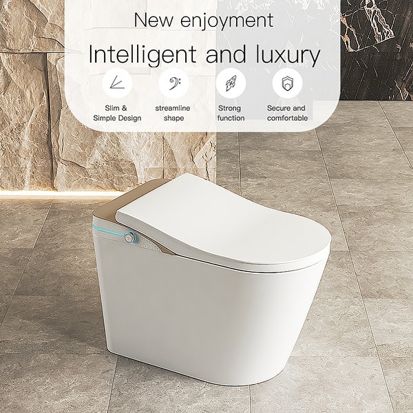 Streamline Tankless Elongated Smart Bidet Toilet with Auto Flush & Heated Seat