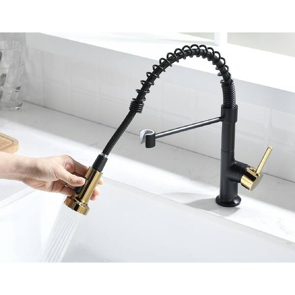 Single Handle Pull-down Kitchen Faucet - 16.1 H x 2.16 W x ...