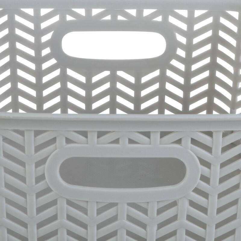 Simplify 3 Pack Small Herringbone Storage Basket