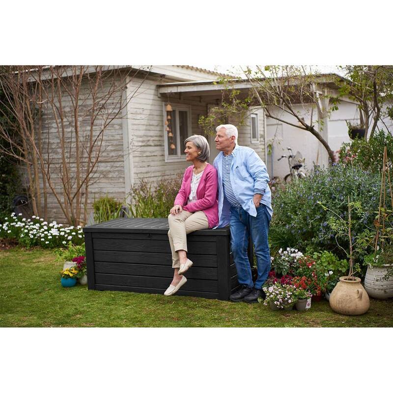 150 Gallon Plastic Backyard Outdoor Storage Deck Box for Patio, Furniture Cushions, Garden Tools