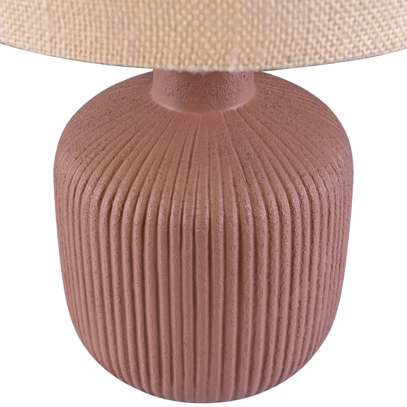 KAWOTI Fluted Ceramic Table Lamp (H18.25" x W10" x D10")