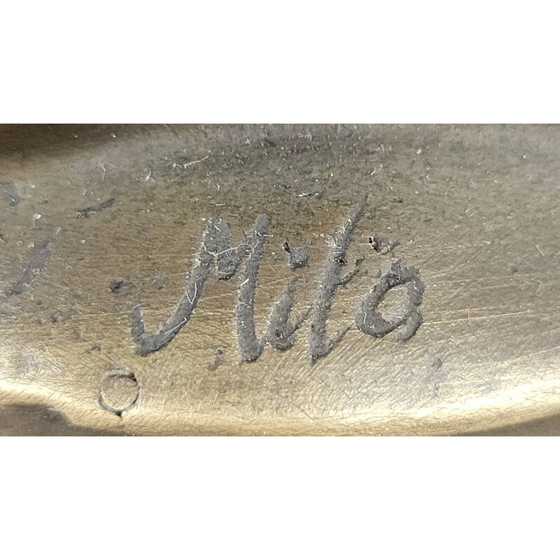 Signed Original Milo Mother Holding Baby Boy Maternity Bronze Sculpture Art