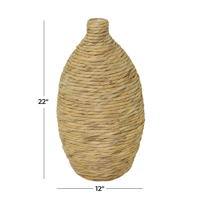 Seagrass Handmade Woven Decorative Vase - Brown - Roche River Decor