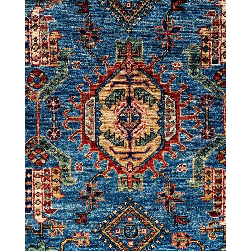 Serapi One-of-a-Kind Hand-Knotted Area Rug - Light Blue, 6' 2" x 8' 11" - 6' 2" x 8' 11"