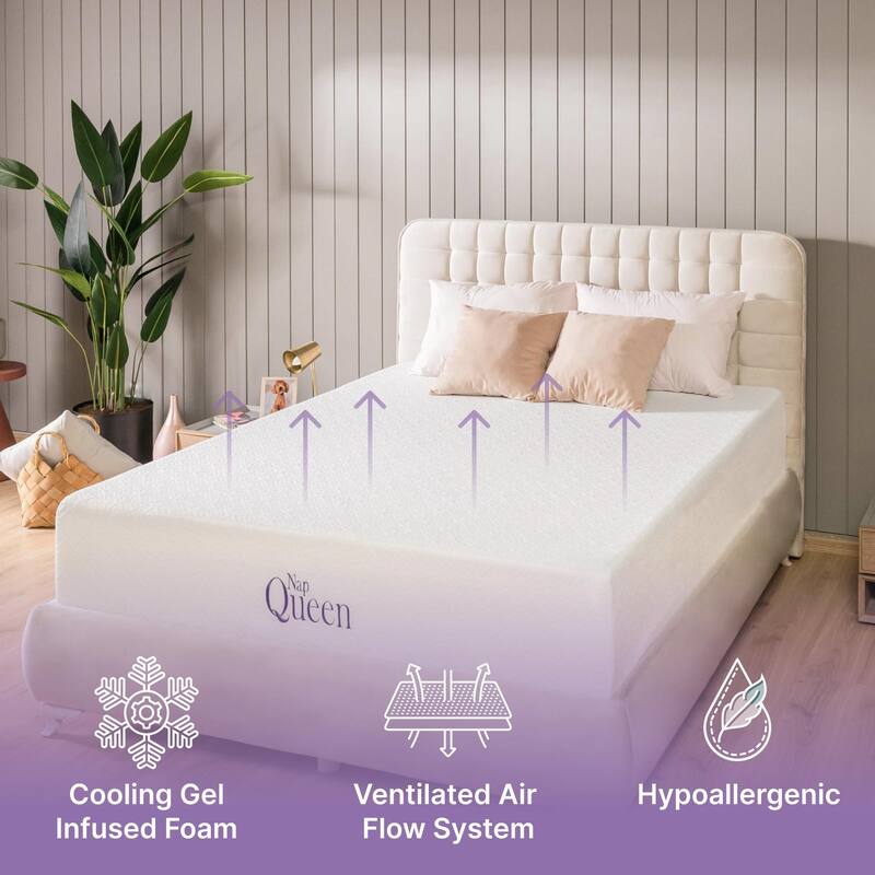 NapQueen Elizabeth 12" Gel Memory Foam Mattress