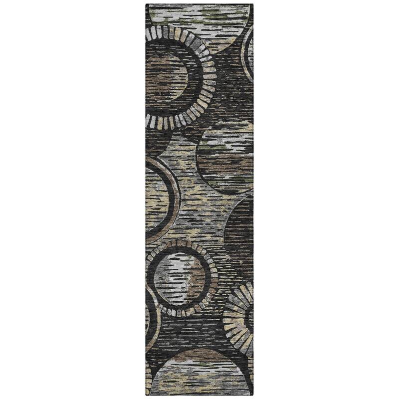 Machine Washable Indoor/ Outdoor Modern Grover Chantille Rug