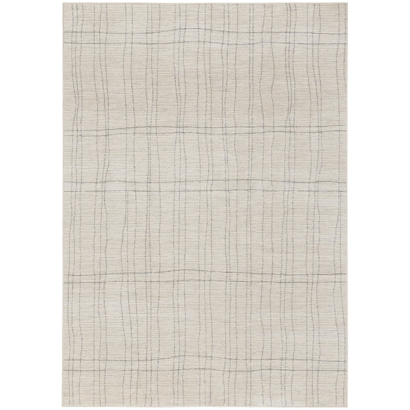 Nourison Santa Cruz Indoor Abstract Area Rug - Grey/Ivory - 5' 3" x 7' 3" - Rectangle