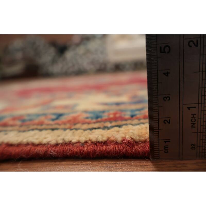 Hand Knotted Oriental 100% Wool Carpet Traditional Medallion Red Kazak Area Rug - 6' 4'' X 3' 10''