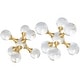 preview thumbnail 2 of 7, Clear Crystal Orb Inspired Jack Decorative Sculpture with Gold Metal Accents (Set of 2)