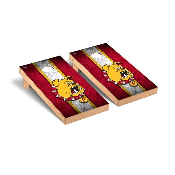 slide 2 of 5, Ferris State Bulldogs Vintage Cornhole Board Set