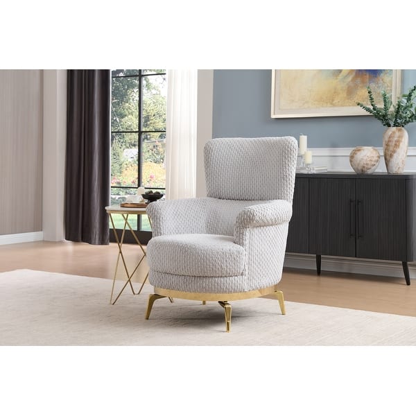 slide 2 of 6, Zoe Chair in Cream and Gray Grey