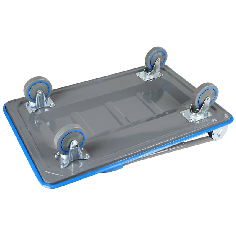 Platform Hand Truck Large Foldable Dolly Cart 360 Degree Swivel Wheels - Weight Capacity:660lbs